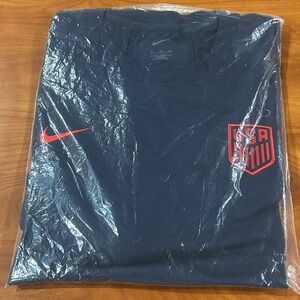 Nike Navy Sweatshirt with Red Swoosh and Crest